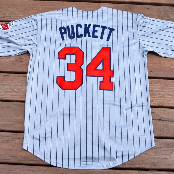 Minnesota Shirts New Kirby Puckett Minnesota Twins Gray Pinstripe